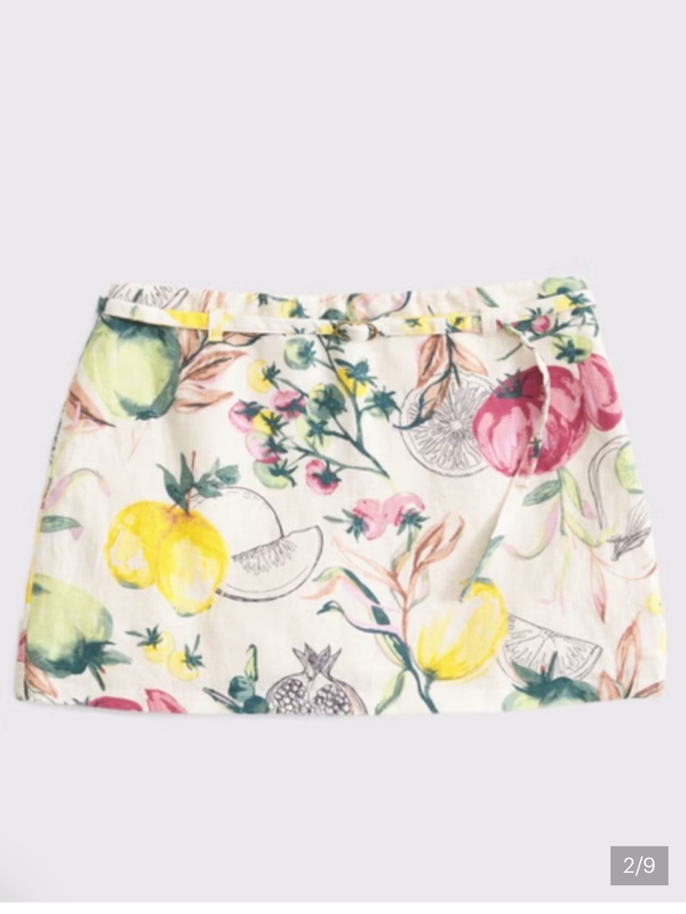 Abercrombie Mid Rise Linen Skort